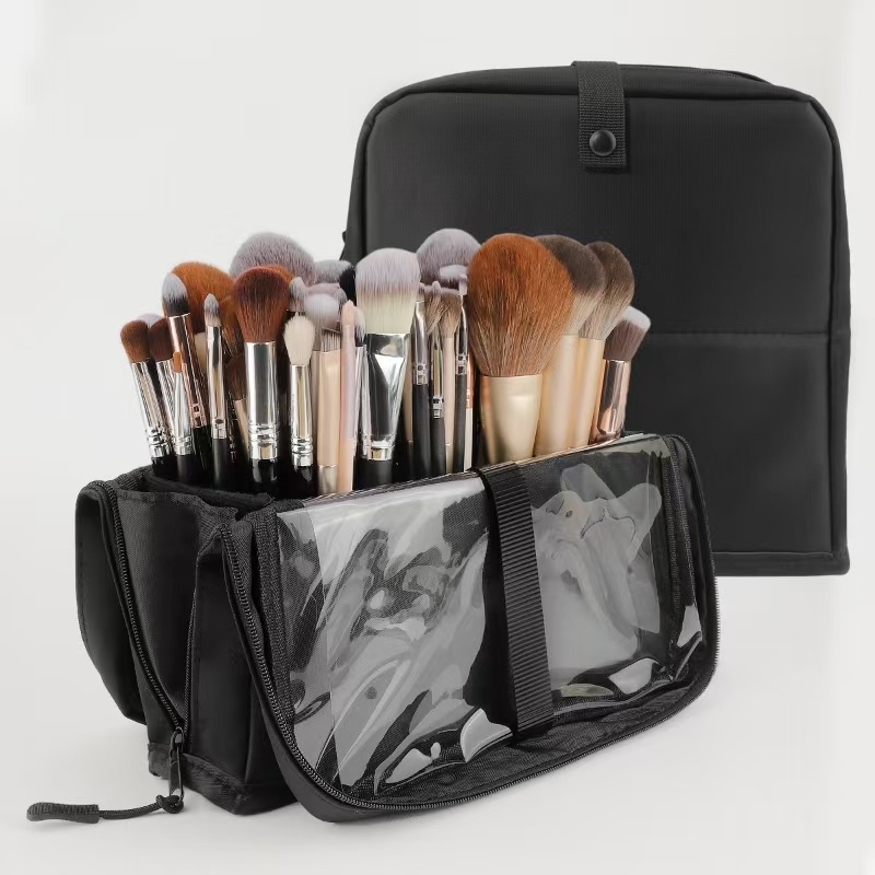 Beauty Bag Makeup - Grote zwarte opvouwbare make-uptas 14-40 gaten