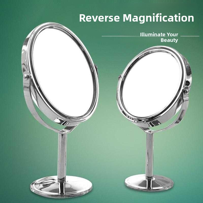Beauty Makeup For Girl - Prinsessenstijl ronde dubbelzijdige make-upspiegel voor meisjes,