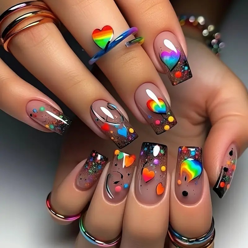 Nail Extension Tips - 24 stks/set Middellange vierkante nepnagels voor