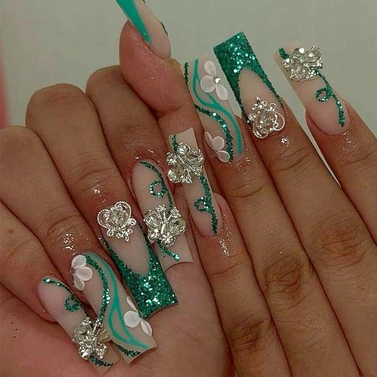 Nail Extension Tips - Lange Doodskist Pers Op Nagels Ballerina