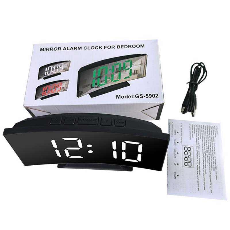 Beauty Makeup Desk - 1 st LED-spiegel Digitale klok Slaapkamer