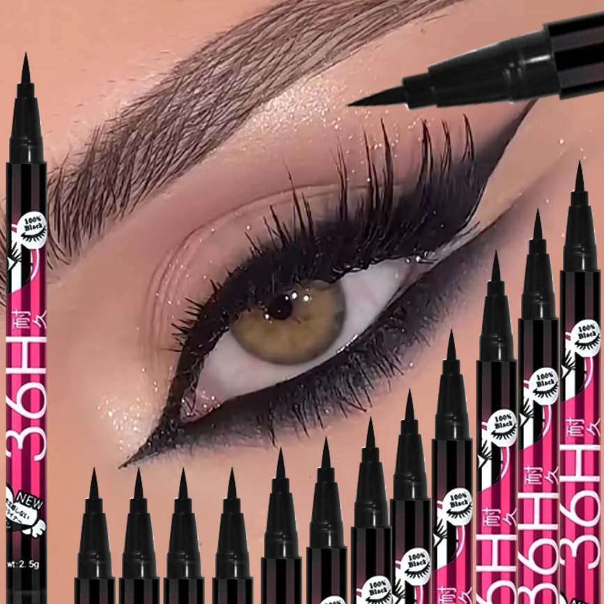 Beauty Linasi Makeup - 1/5/12 Stuks Zwarte Vloeibare Eyeliner Set