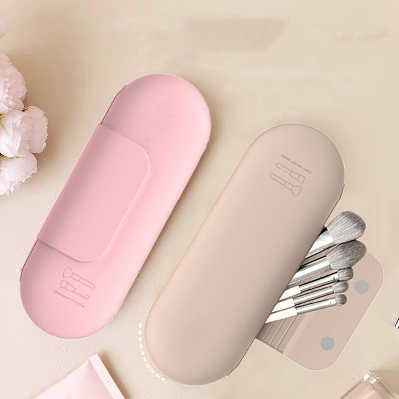 Cosmetic Sponge - Make-upborsteltas voor dames Siliconen reiscosmetische borstels
