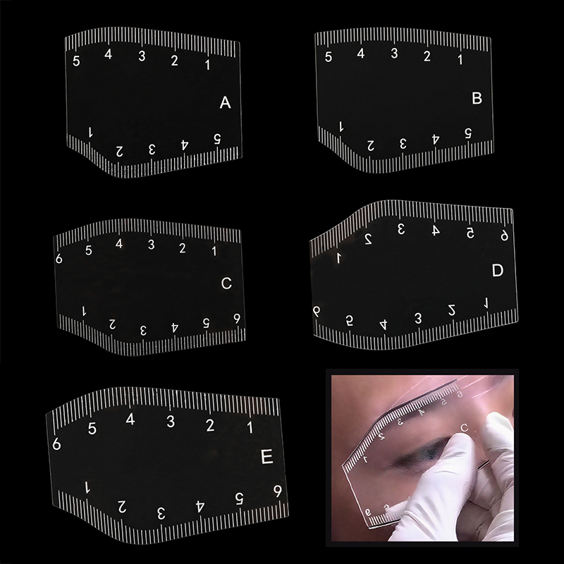 Beauty Makeup Design - Nieuwe 5-delige duurzame draagbare wenkbrauwvormende stencil