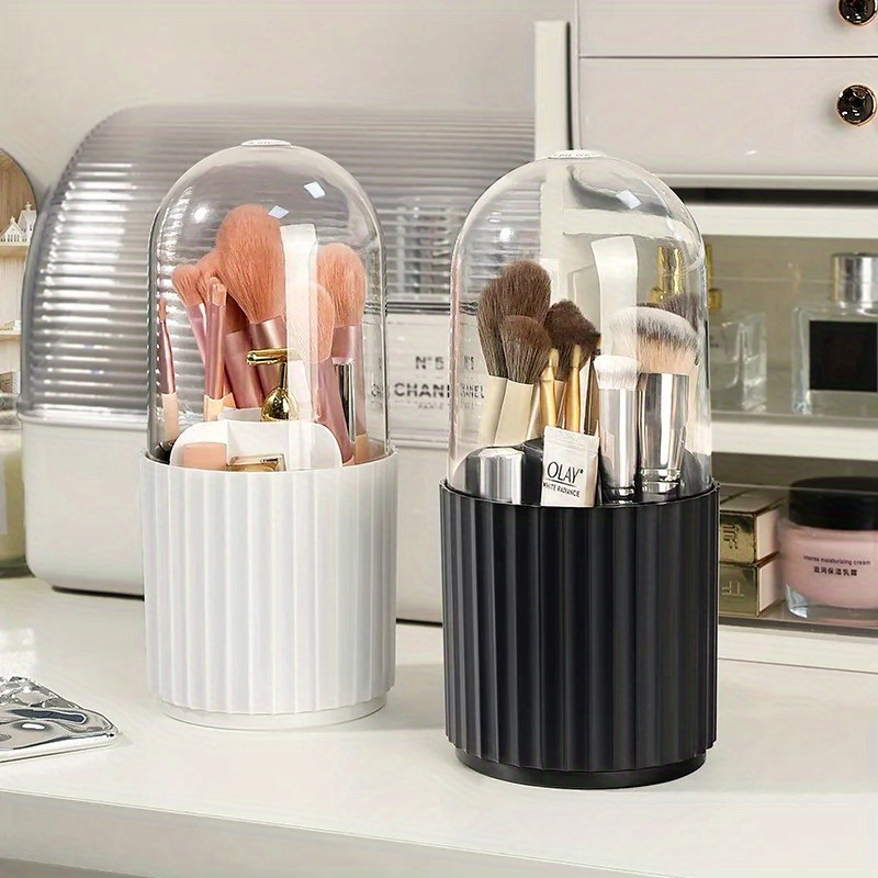 Beauty Makeup Desk - Make-upborstelhouder met deksel 360 graden draaibare