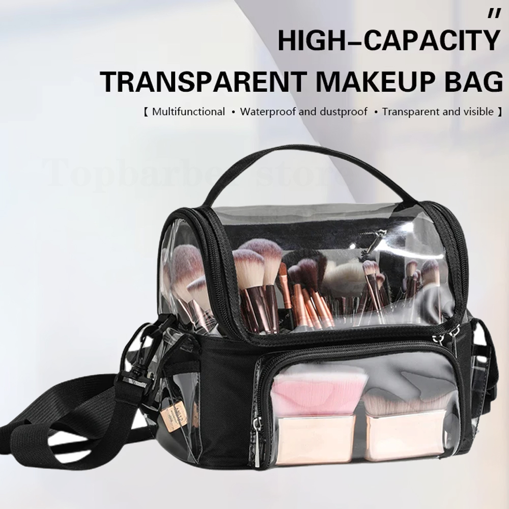 Beauty Bag Makeup - Make-upborstelhouder Rugzak Make-upartiest Reisetui Doorzichtige waterdichte
