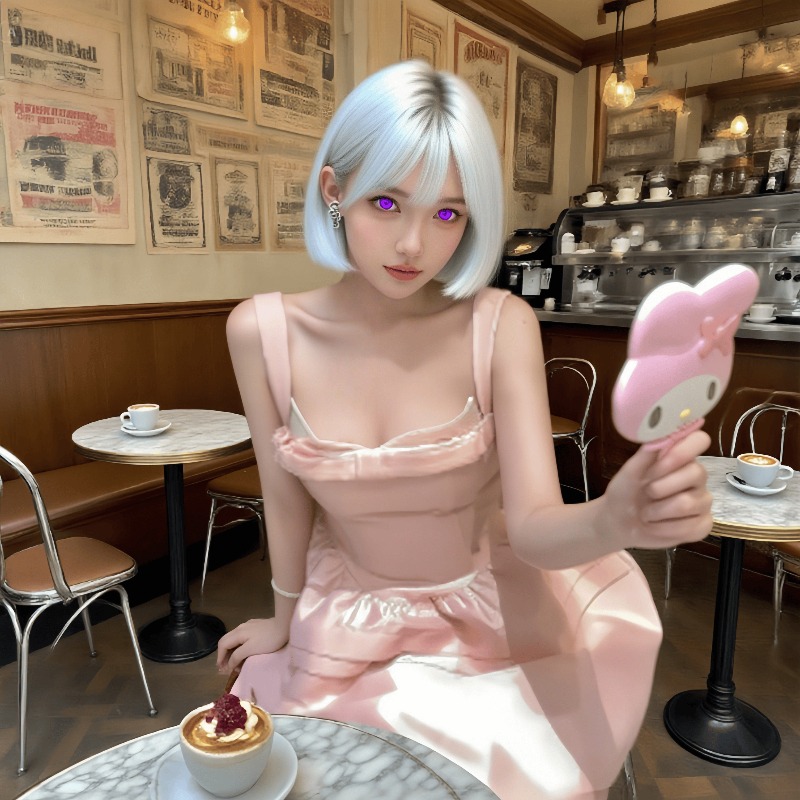 My Beauty Makeup Set - Schattig cartoonfiguur My Melody handspiegel, opvouwbare
