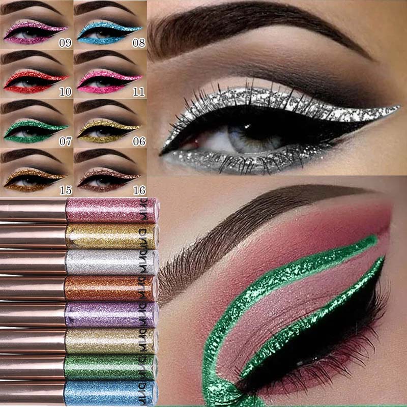 Beauty Linasi Makeup - 16 kleuren Diamond Liquid Eyeliner Professioneel