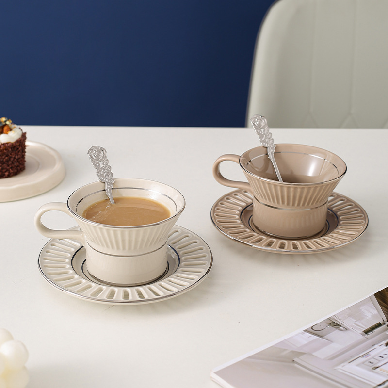 Beauty Makeup Desk - Luxe Keramische Koffiekop Schotel Nordic Home