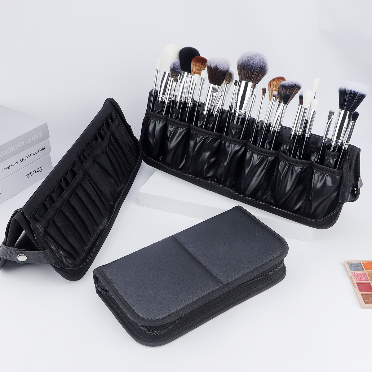 Grote zwarte opvouwbare make-u - Beauty Bag Makeup recensie en prijs