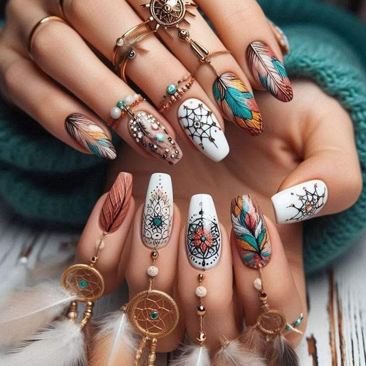 24 stks/set Middellange vierka - Nail Extension Tips recensie en prijs