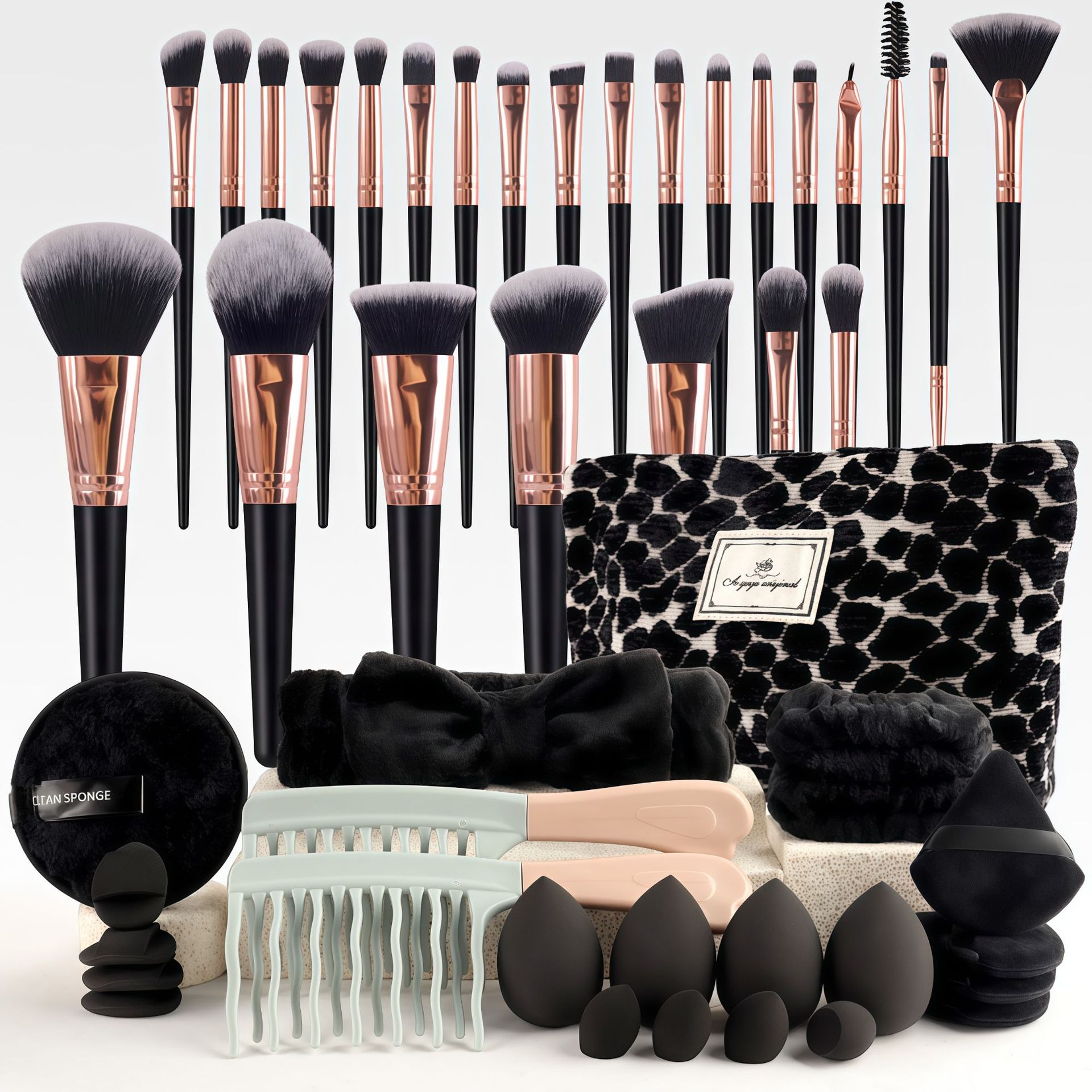 Make-up kwastenset, chique geu - Beauty Bag Makeup recensie en prijs