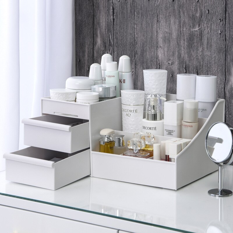 1 stuks witte plastic opbergdo - Beauty Makeup Desk recensie en prijs