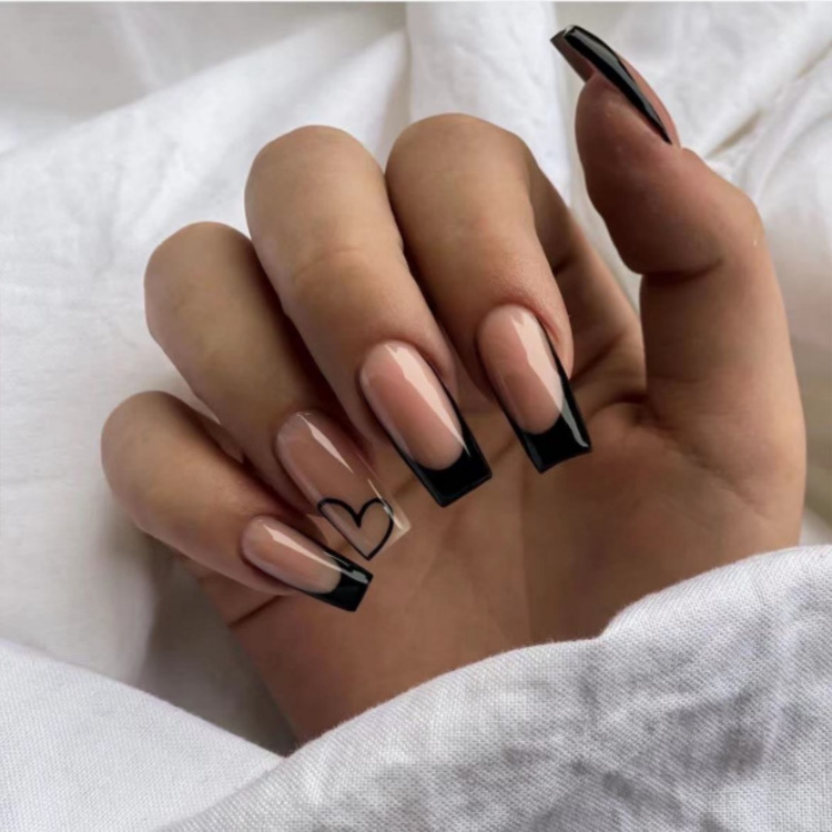 24 stks Zwarte Franse Nep Nage - Nail Extension Tips recensie en prijs
