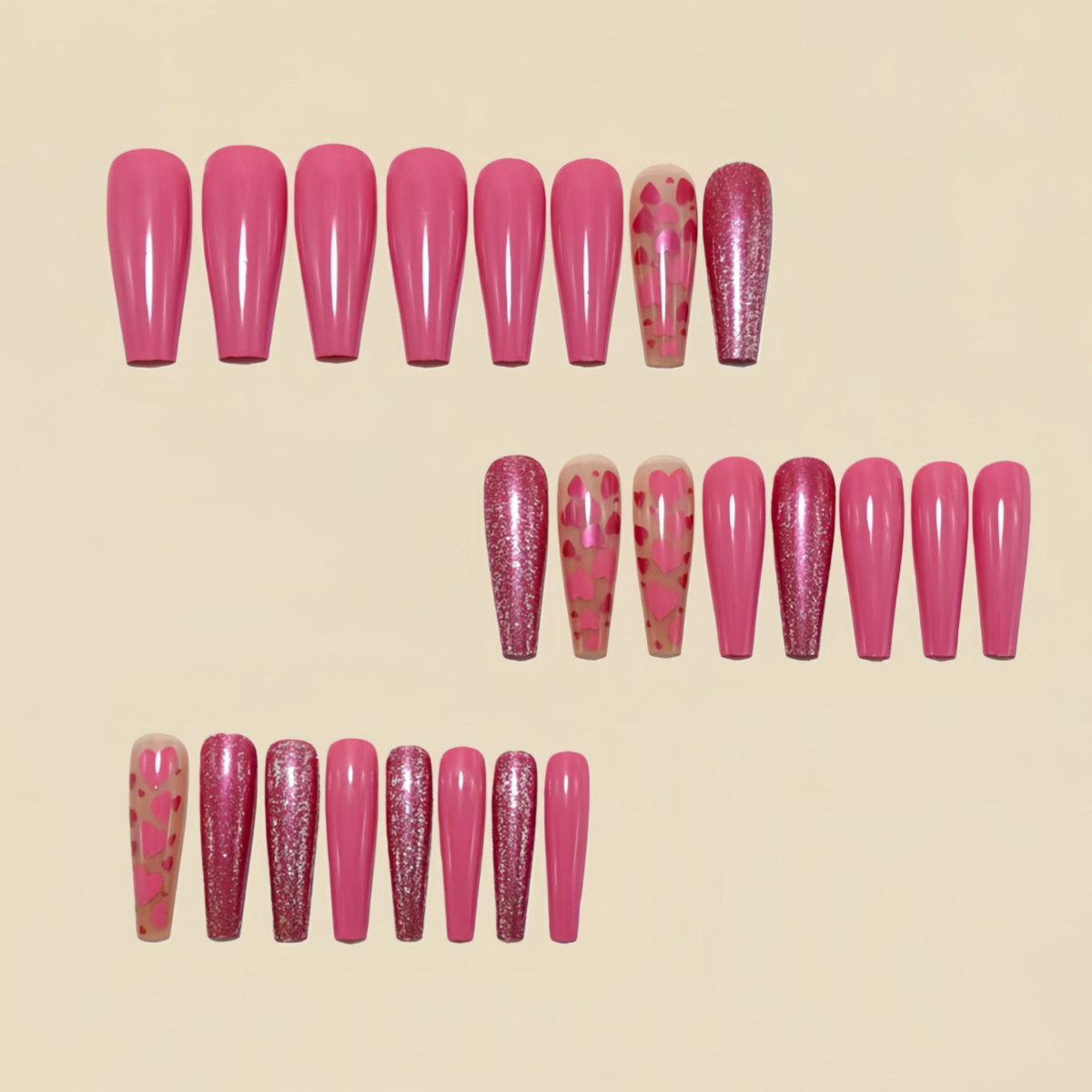 Middellange nepnagels roze bla - Nail Extension Tips recensie en prijs