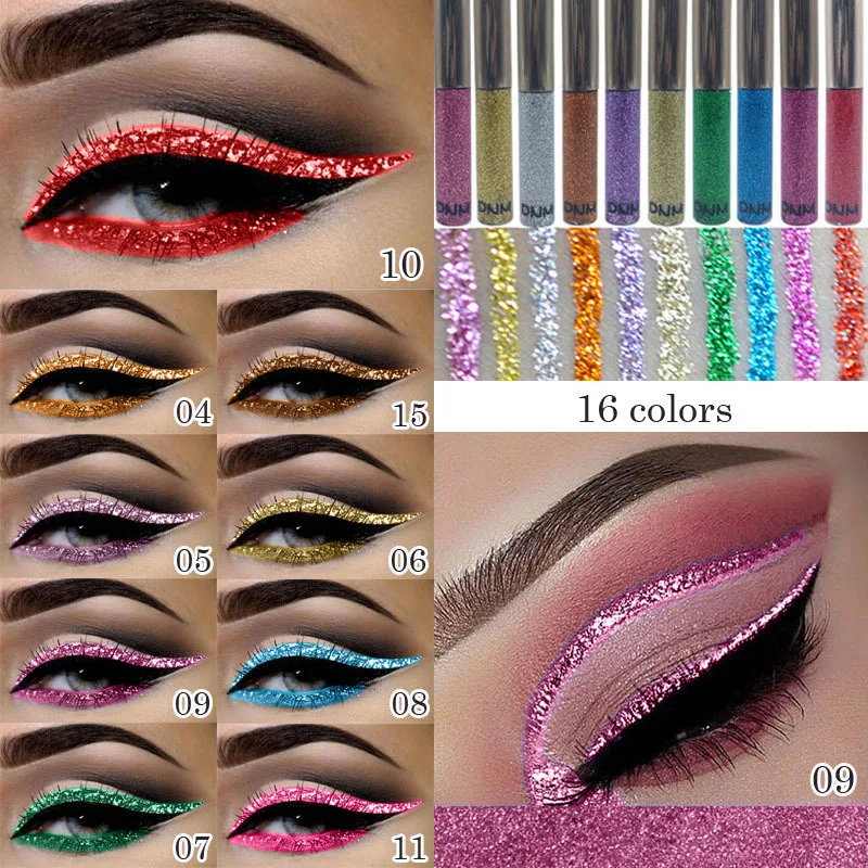 16 kleuren Diamond Liquid Eyel - Beauty Linasi Makeup recensie en prijs