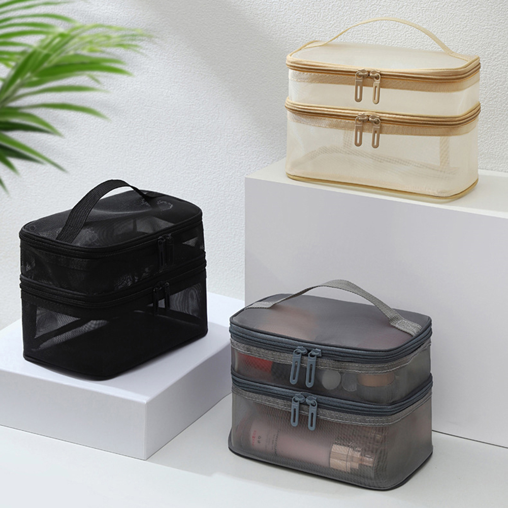 Dubbellaagse make-uptas van ga - Beauty Bag Makeup recensie en prijs