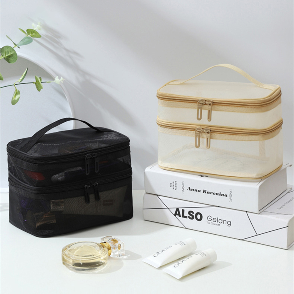 Dubbellaagse make-uptas van ga - Beauty Bag Makeup recensie en prijs