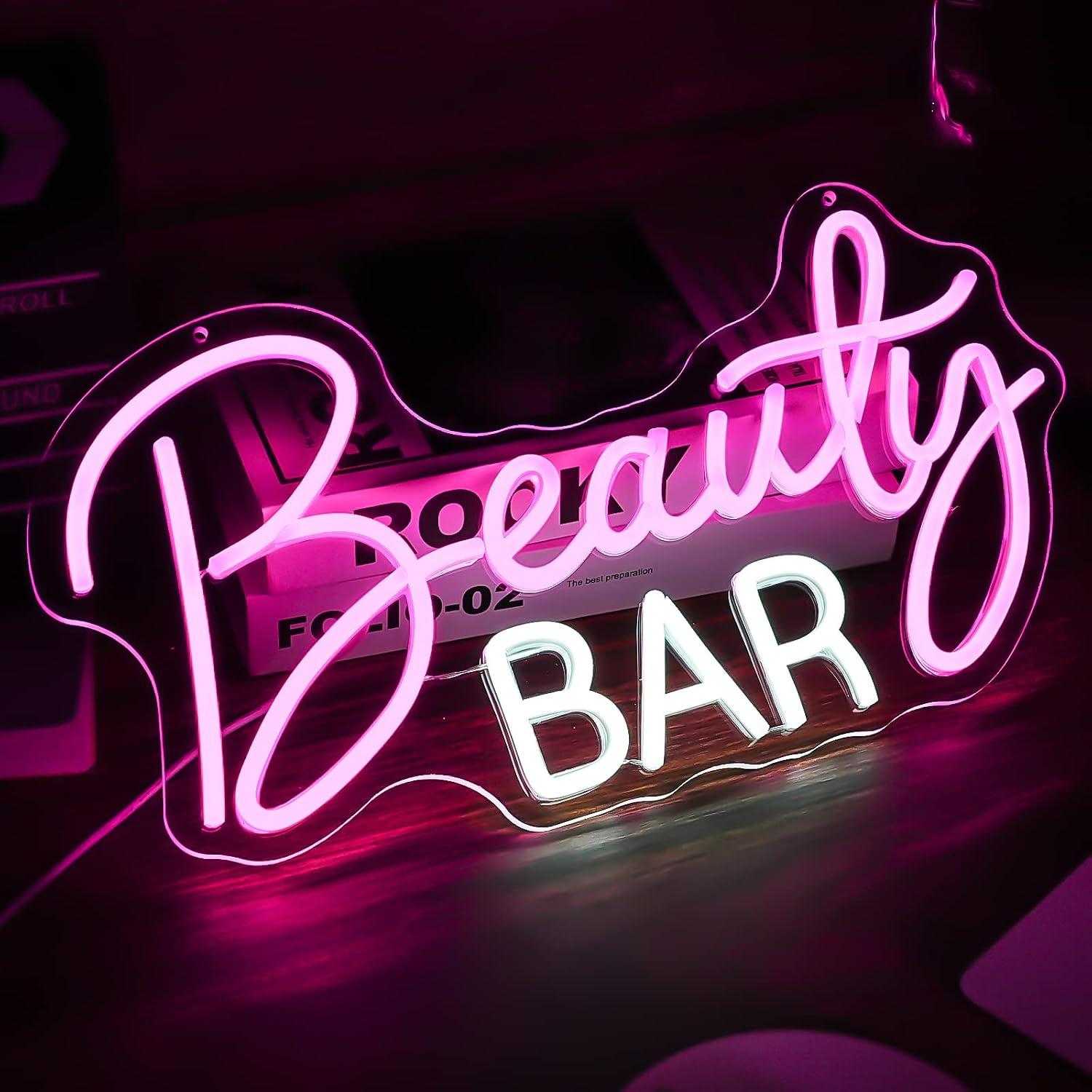 Beauty Bar Neon Sign Dimbare L - Beauty Makeup Bar recensie en prijs