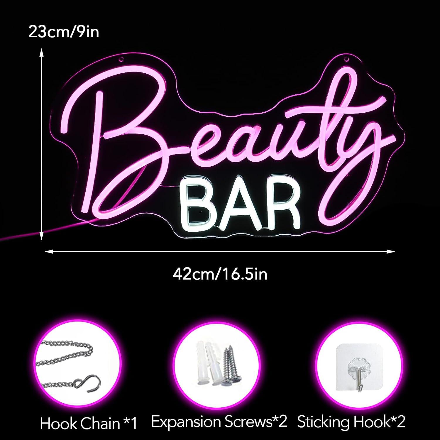 Beauty Bar Neon Sign Dimbare L - Beauty Makeup Bar recensie en prijs